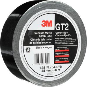 3M Gaffers Cloth Tape - 54.60 yd Length x 1.90" Width - 11 mil Thickness - Vinyl - 1 / Roll - Black. Picture 5