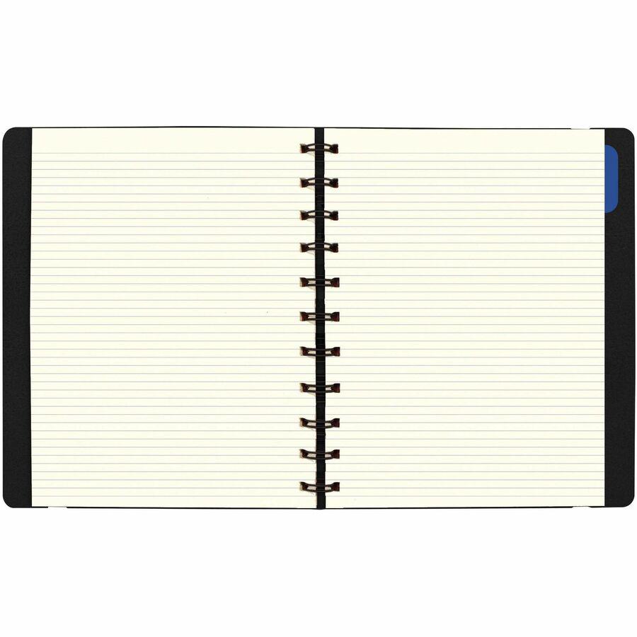 Filofax 17-Month Monthly Planner - Julian Dates - Monthly - 17 Month - August 2023 - December 2024 - 1 Month Double Page Layout - 8 1/2" x 10 7/8" Cream Sheet - Twin Wire - Elastic - Leather - Black C. Picture 8