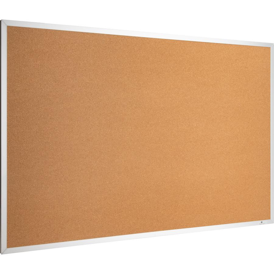 Lorell Bulletin Board - 24" Height x 36" Width - Cork Surface - Long Lasting, Warp Resistant - Brown Aluminum Frame - 1 Each. Picture 8
