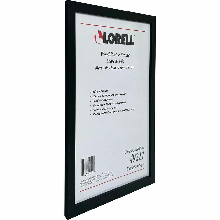 Lorell Wide Frame - 24" x 36" Frame Size - Rectangle - Horizontal, Vertical - 1 Each - Black. Picture 8