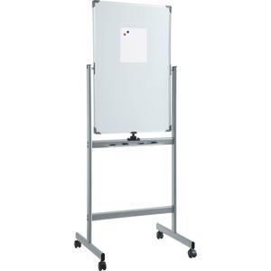 Lorell Double-sided Magnetic Whiteboard Easel - 24" (2 ft) Width x 36" (3 ft) Height - White Surface - Square - Vertical - Floor Standing - Magnetic - 1 Each. Picture 2