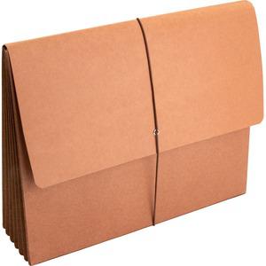 Business Source Letter Recycled File Wallet - 8 1/2" x 11" - 5 1/4" Expansion - Brown - 30% Recycled - 10 / Box. Picture 3