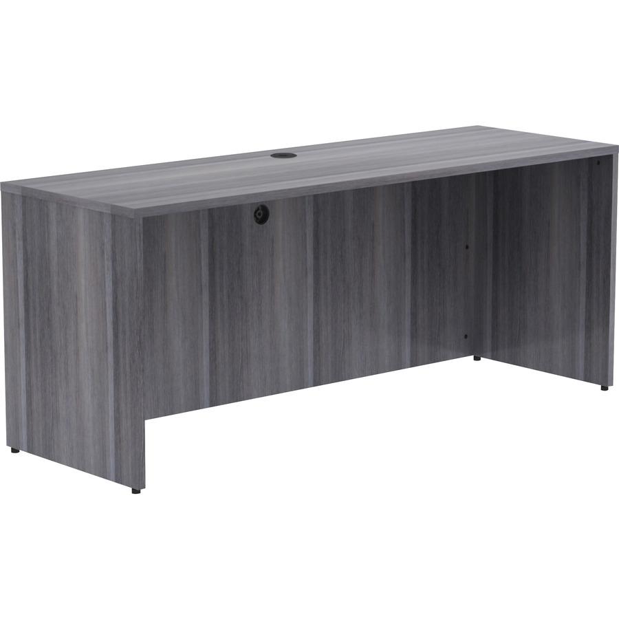 Lorell Weathered Charcoal Laminate Desking - 72" x 24"29.5" , 1" Top. Picture 4