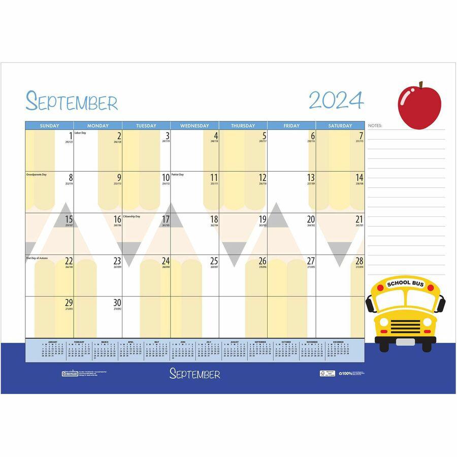 House of Doolittle Monthly Deskpad Calendar Seasonal Holiday Depictions 22 x 17 Inches - Julian Dates - Monthly - 12 Month - January 2024 - December 2024 - 1 Month Single Page Layout - Desk Pad - Mult. Picture 12