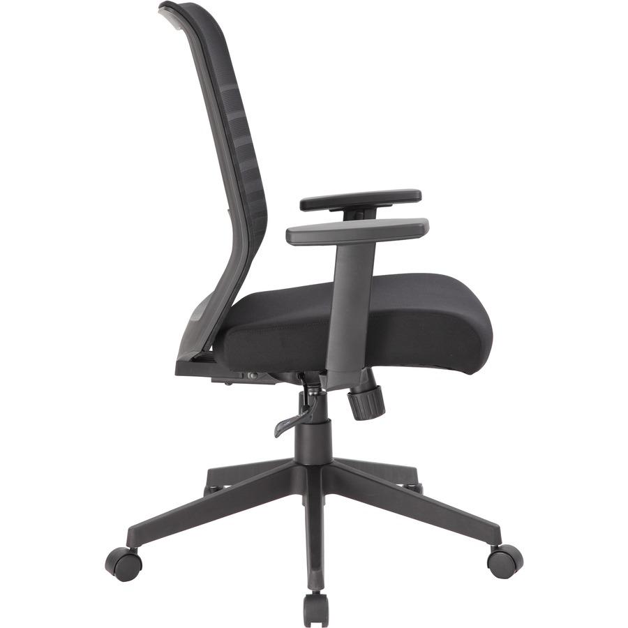 Boss Mesh Task Chair - Black Seat - Black Mesh Back - Black Frame - 5-star Base - 1 Each. Picture 9