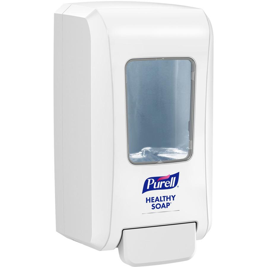 PURELL&reg; FMX-20 Foam Soap Dispenser - Manual - 2.11 quart Capacity - Site Window, Locking Mechanism, Durable, Wall Mountable, Rugged - White - 6 / Carton. Picture 5