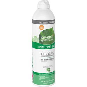 Seventh Generation Disinfectant Cleaner - Spray - 13.9 fl oz (0.4 quart) - Eucalyptus Spearmint & Thyme Scent - 8 / Carton - Clear. Picture 2