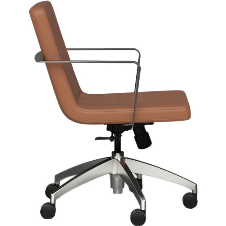 9 to 5 Seating Diddy 2450 Executive Chair - White Foam Seat - White Foam Back - 5-star Base - 1 Each. Picture 2