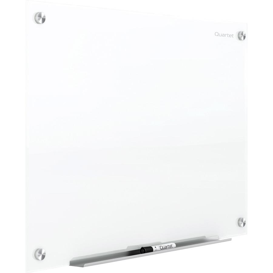 Quartet Magnetic Dry-Erase Board - 36" (3 ft) Width x 24" (2 ft) Height - Brilliance White Tempered Glass Surface - Rectangle - Horizontal/Vertical - 1 Each. Picture 3