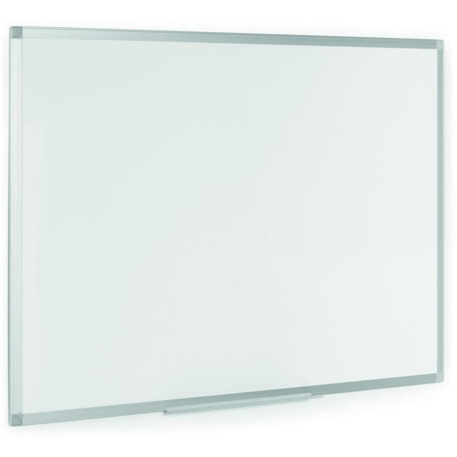 Bi-silque Ayda Porcelain Dry Erase Board - 24" (2 ft) Width x 36" (3 ft) Height - White Porcelain Surface - Aluminum Frame - Rectangle - Horizontal/Vertical - 1 Each. Picture 5