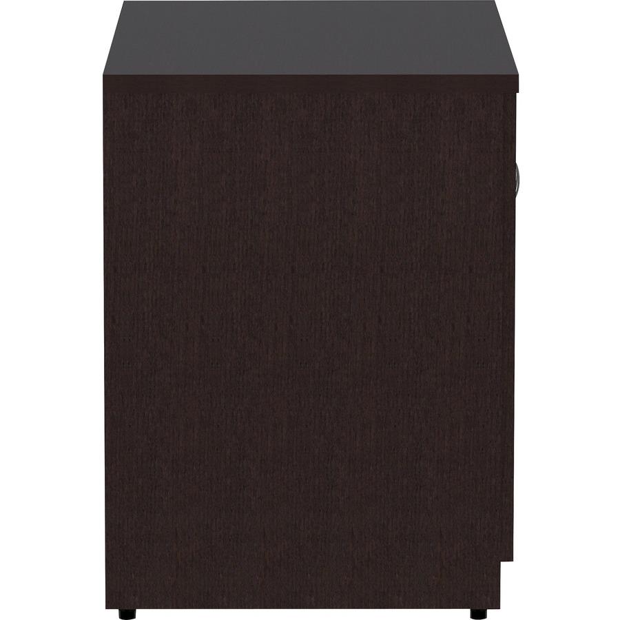 Lorell Essentials Series 2-Door Storage Cabinet - 36" x 22.5"29.5" Cabinet, 0.7" Panel - 2 Door(s) - Material: Laminate - Finish: Espresso. Picture 7