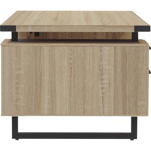 Safco Mirella Free Standing Desk Top with Modesty Panel - 72" x 36" x 1.6" Top - Box Drawer(s) - Material: Particleboard - Finish: Sand Dune, Laminate. Picture 7