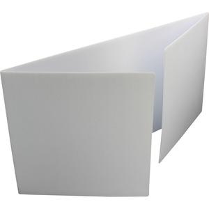 Flipside Tri-fold StudyCarrel - 12" Height x 48" Width x 1.10" Length - White - Plastic - 12 / Pack. Picture 2