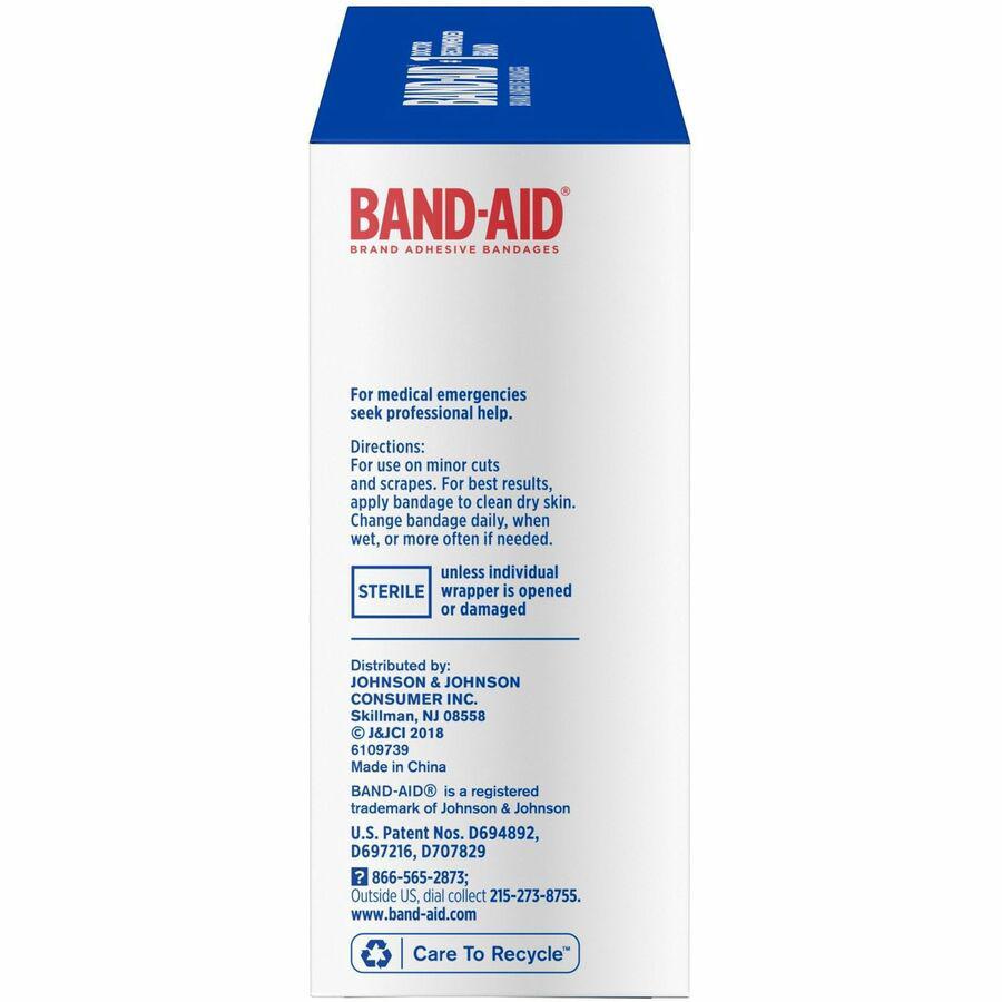 Band-Aid Flexible Fabric Adhesive Bandages - 1" - 12/Carton - 100 Per Box - Beige - Fabric. Picture 10