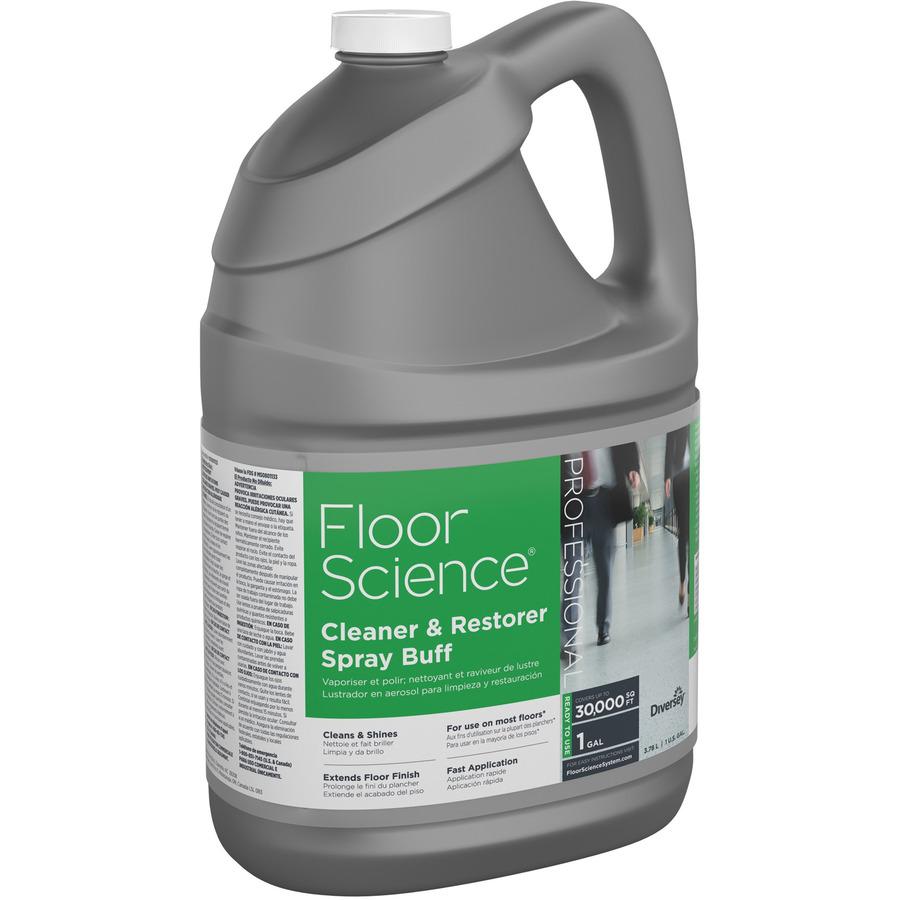 Diversey Floor Science Cleaner Spray Buff - Ready-To-Use Liquid - 128 fl oz (4 quart) - Characteristic Scent - 4 / Carton - Straw. Picture 2