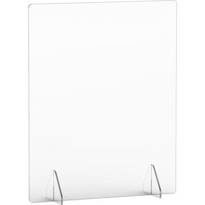 Lorell Social Distancing Barrier - 24" Width x 7" Depth x 30" Height - 1 Each - Clear - Acrylic. Picture 7