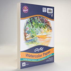 UCreate Watercolor Paper - 140 lb Basis Weight - 9" x 12" - White Paper - Acid-free, Recyclable - 50 / Pack. Picture 4