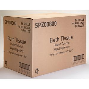Special Buy 2-ply Bath Tissue - 2 Ply - 4.50" x 3" - 420 Sheets/Roll - 1.64" Core - White - 96 / Carton. Picture 11