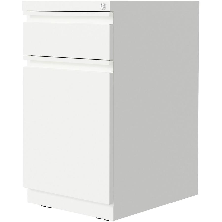 Lorell Mobile File Cabinet with Backpack Drawer - 15" x 27.8"20" - 2 x Box, File Drawer(s) - Finish: White. Picture 10