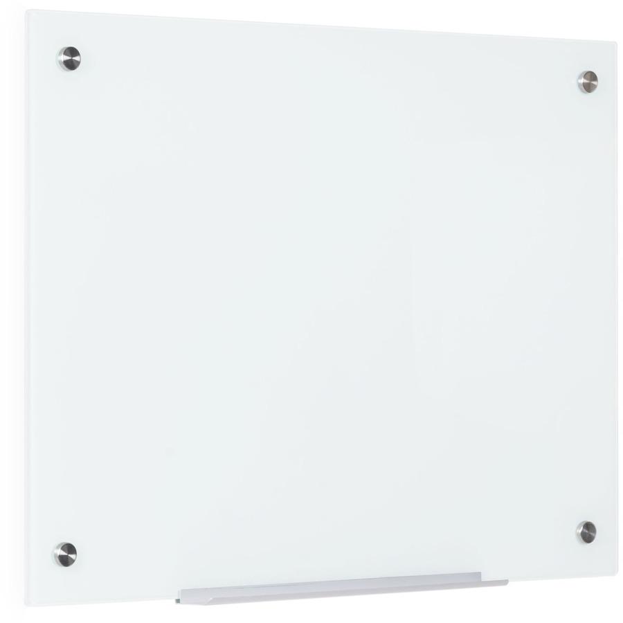 Bi-silque Magnetic Glass Dry Erase Board - 24" (2 ft) Width x 36" (3 ft) Height - White Glass Surface - Rectangle - Horizontal/Vertical - Magnetic - 1 Each. Picture 6