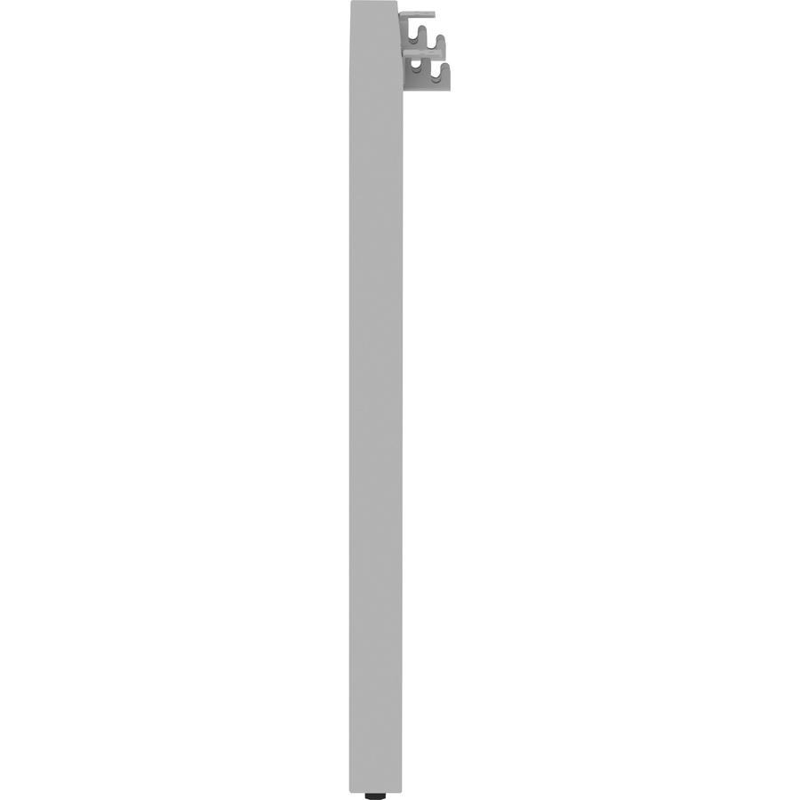 Lorell Relevance Series Wide Side Leg - 45.5" x 4" x 28.5" - Material: Metal Frame - Finish: Silver, Powder Coated. Picture 7