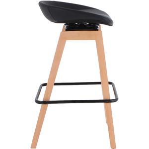 Lorell Modern Low-Back Stool - Black - 1 Each. Picture 4