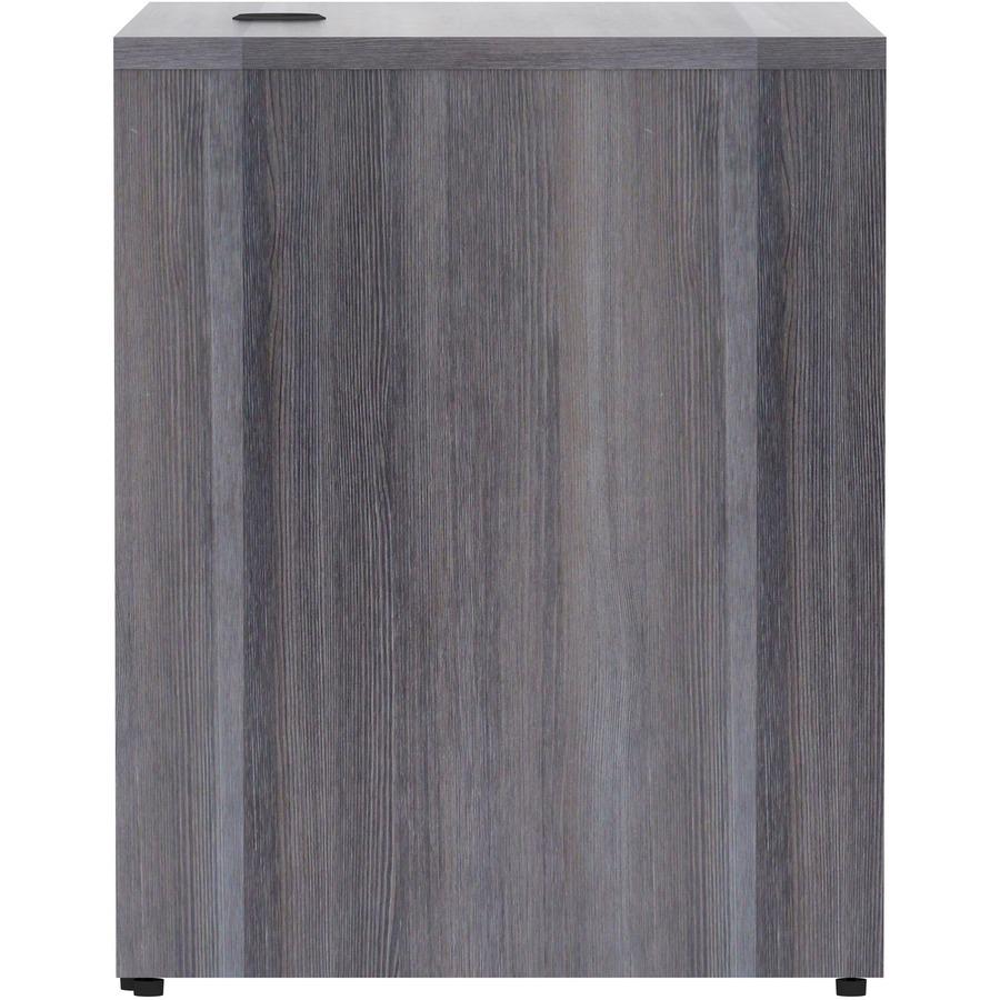 Lorell Essentials Series Return Shell - 35" x 24"29.5" Return Shell, 1" Top - Finish: Weathered Charcoal Laminate. Picture 7