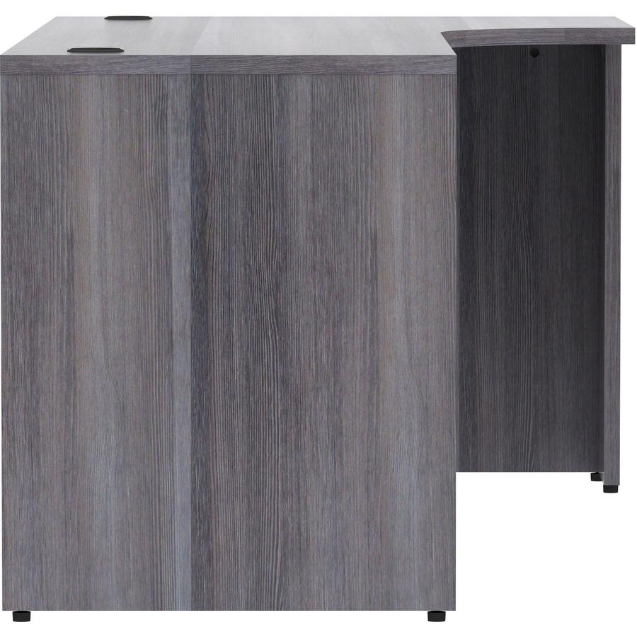 Lorell Essentials Seriese Right Corner Credenza - 72" x 36" x 24"29.5" Credenza, 1" Top - Finish: Weathered Charcoal Laminate. Picture 7
