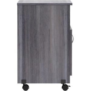 Lorell Mobile Machine Stand with Shelf - 30.5" Height x 28" Width x 19.8" Depth - Countertop - Weathered Charcoal. Picture 2