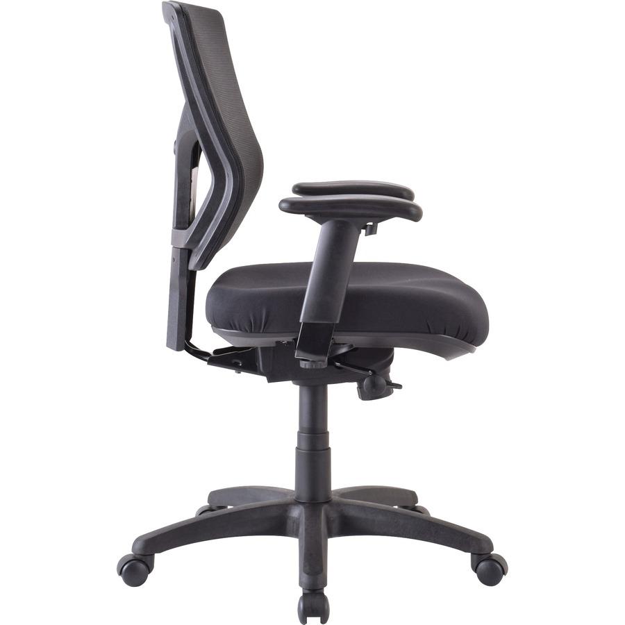 Lorell Conjure Executive Mid-back Swivel/Tilt Task Chair - Fabric Seat - Mid Back - Black - 1 Each. Picture 6