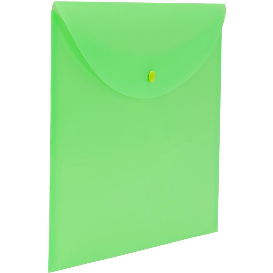 Smead Letter File Wallet - 8 1/2" x 11" - Green - 10 / Box. Picture 4