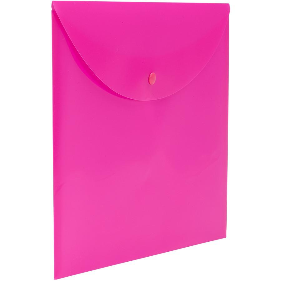 Smead Letter File Wallet - 8 1/2" x 11" - Pink - 10 / Box. Picture 3