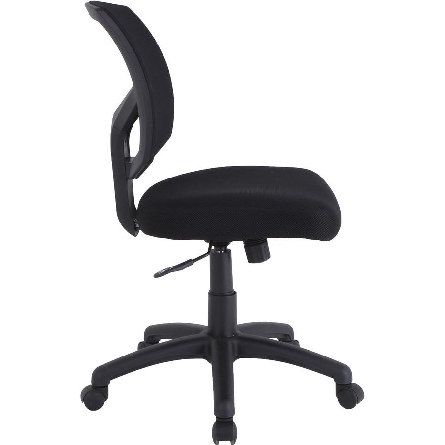 Lorell Mesh Back Task Chair - Fabric Seat - Mesh Back - 5-star Base - Black - 1 Each. Picture 12