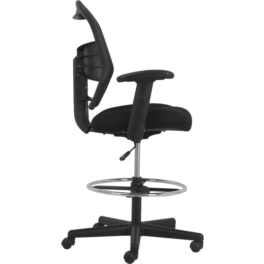 HON Prominent Task Chair - Black Fabric Seat - Black Mesh Back - Black Frame - High Back - Armrest - 1 Each. Picture 9