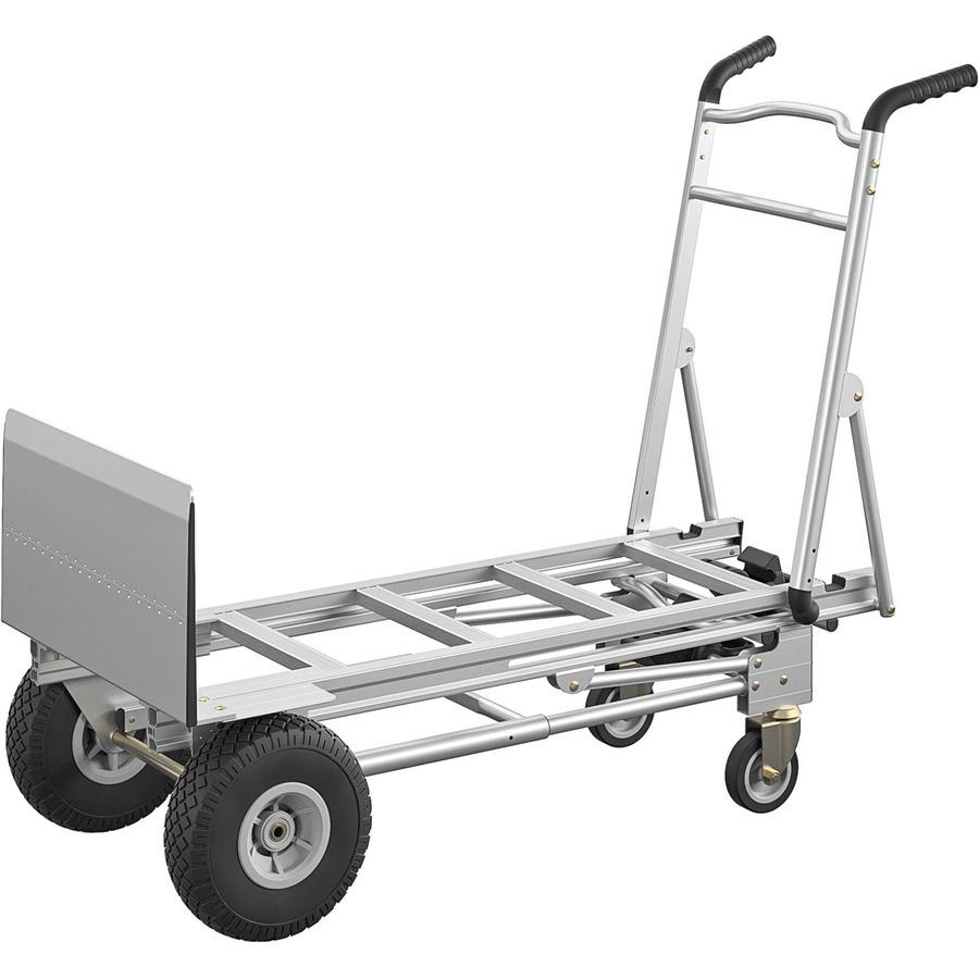 Cosco 3-in-1 Assist Series Hand Truck - 1000 lb Capacity - 4 Casters - Aluminum - x 19" Width x 21" Depth x 47.5" Height - Silver Gray - 1 Each. Picture 5