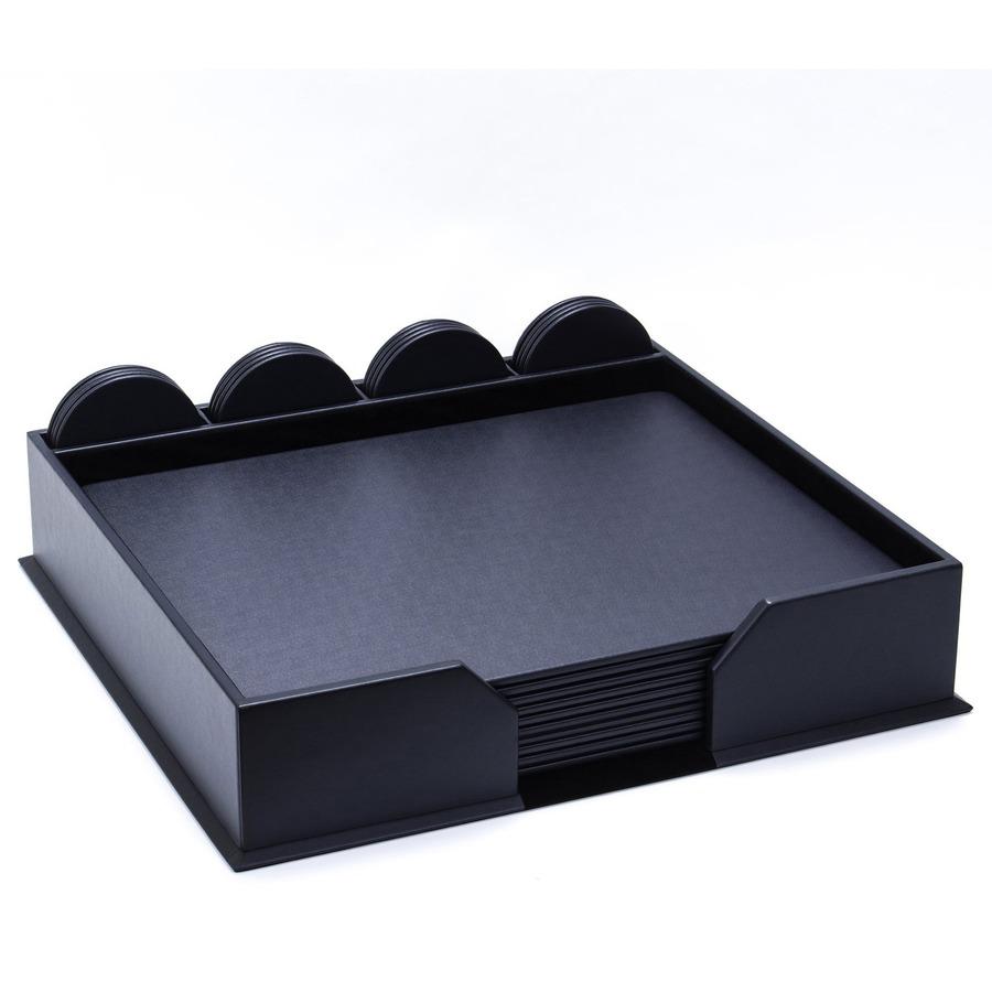Dacasso Leatherette Conference Room Set - Rectangular - 17" Width - Leatherette, Velveteen - Navy Blue. Picture 6