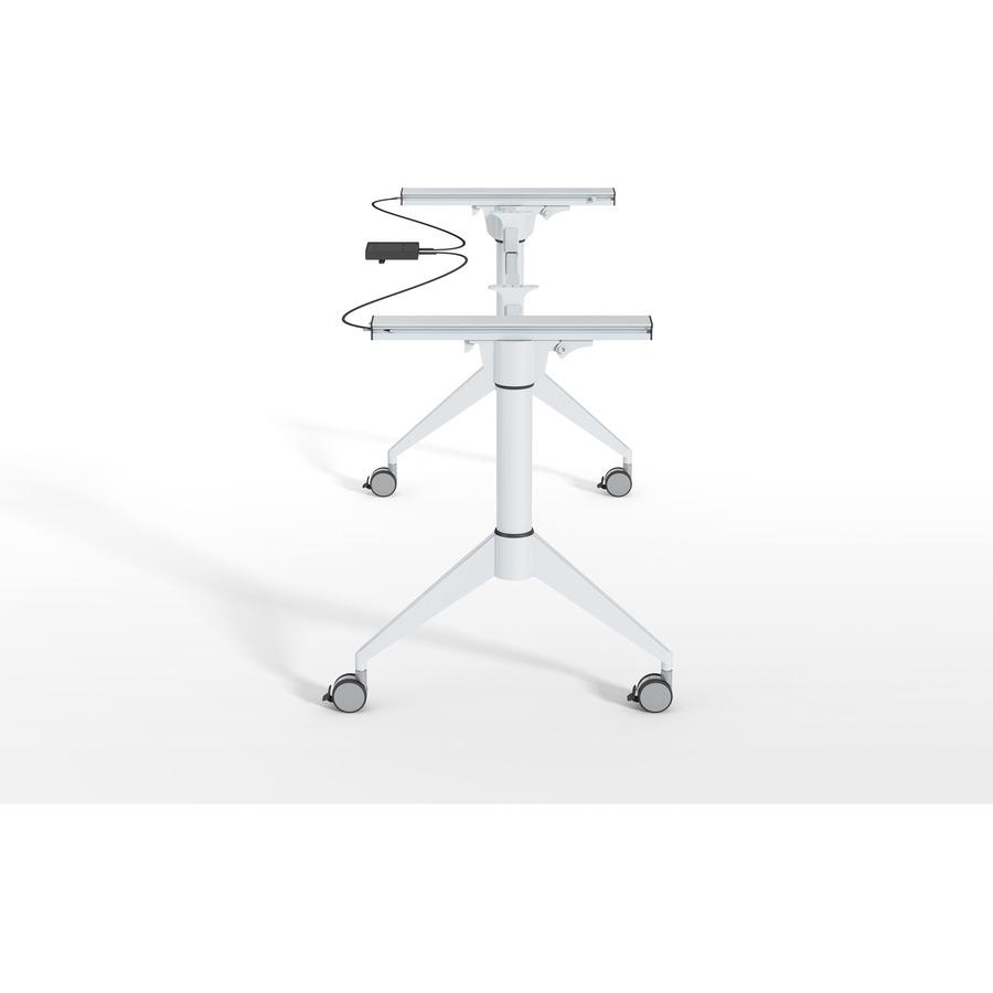 Lorell Spry Nesting Training Table Base - White Folding Base - 2 Legs - 29.50" Height - Assembly Required - Cold-rolled Steel (CRS) - 1 Each. Picture 8