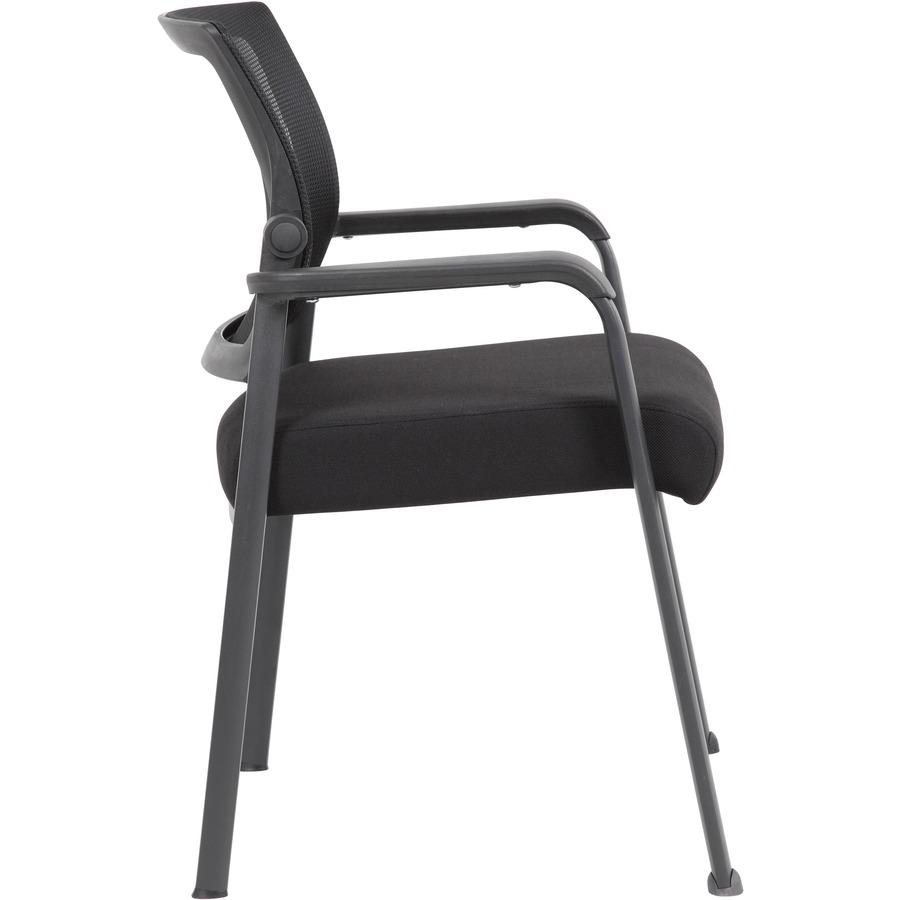 Boss Mesh 4-Legged Guest Chair - Black Seat - Black Mesh Back - Tubular Steel Frame - Four-legged Base - 1 / Carton. Picture 10
