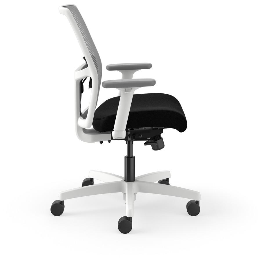 HON Ignition Low-back Task Chair - Black Seat - Fog Mesh Back - Designer White Frame - Low Back - 1 Each. Picture 3