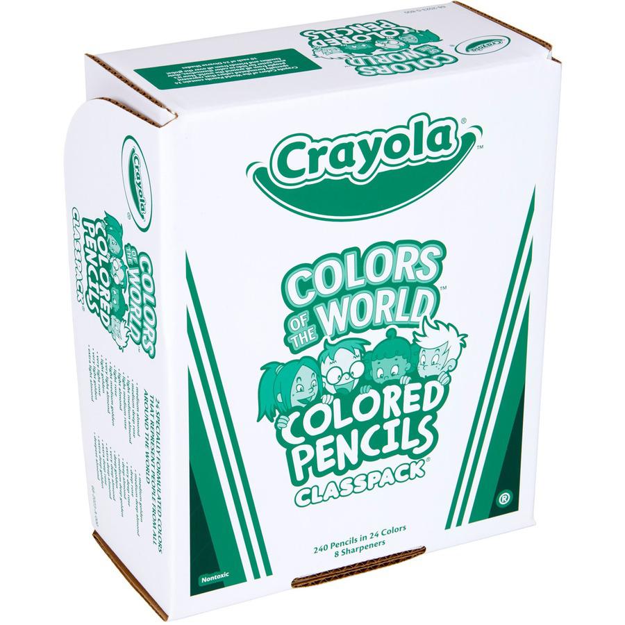 Crayola Colors of the World Colored Pencils - Assorted, Almond, Golden, Rose Lead - 240 / Case. Picture 4