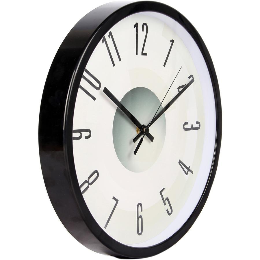 Victory Light Heavy-duty Silent Wall Clock - Black/Plastic Case, Gray. Picture 7