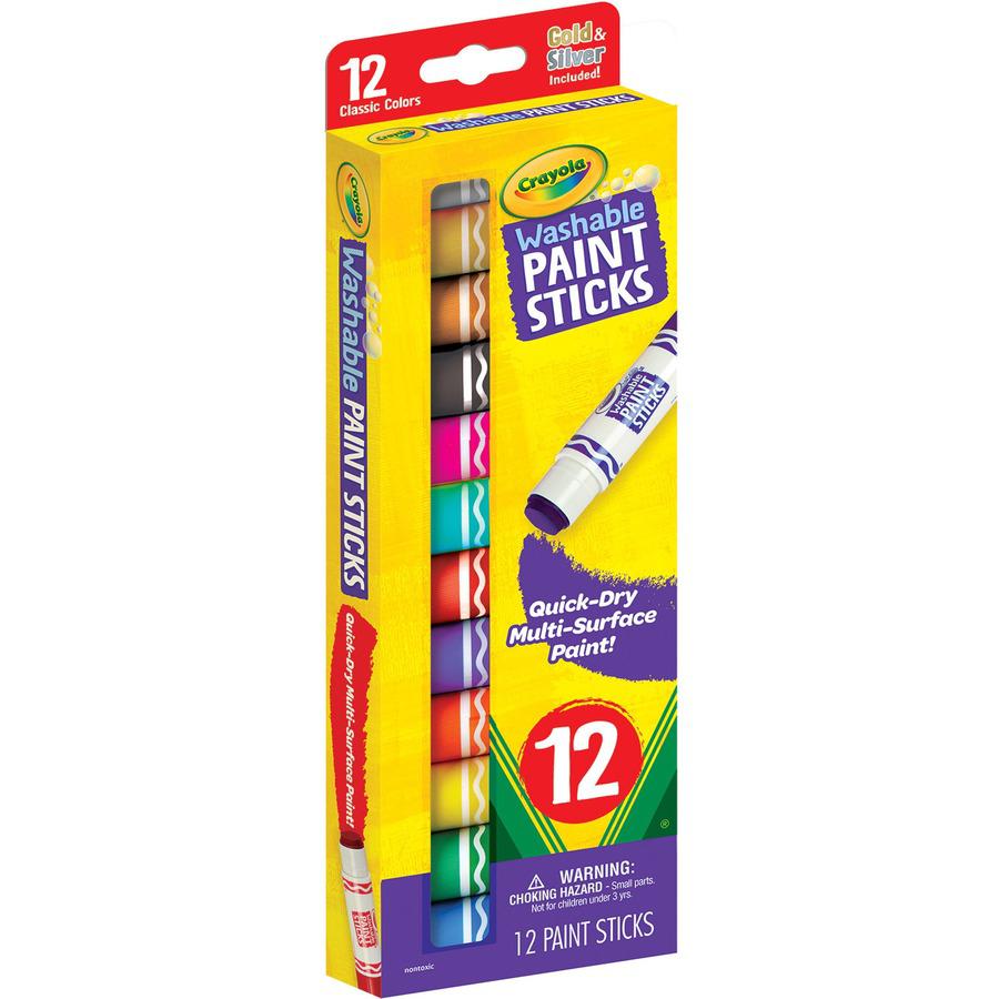 Crayola Project Quick-Dry Paint Sticks - Stick - 1 Pack - Multicolor. Picture 5