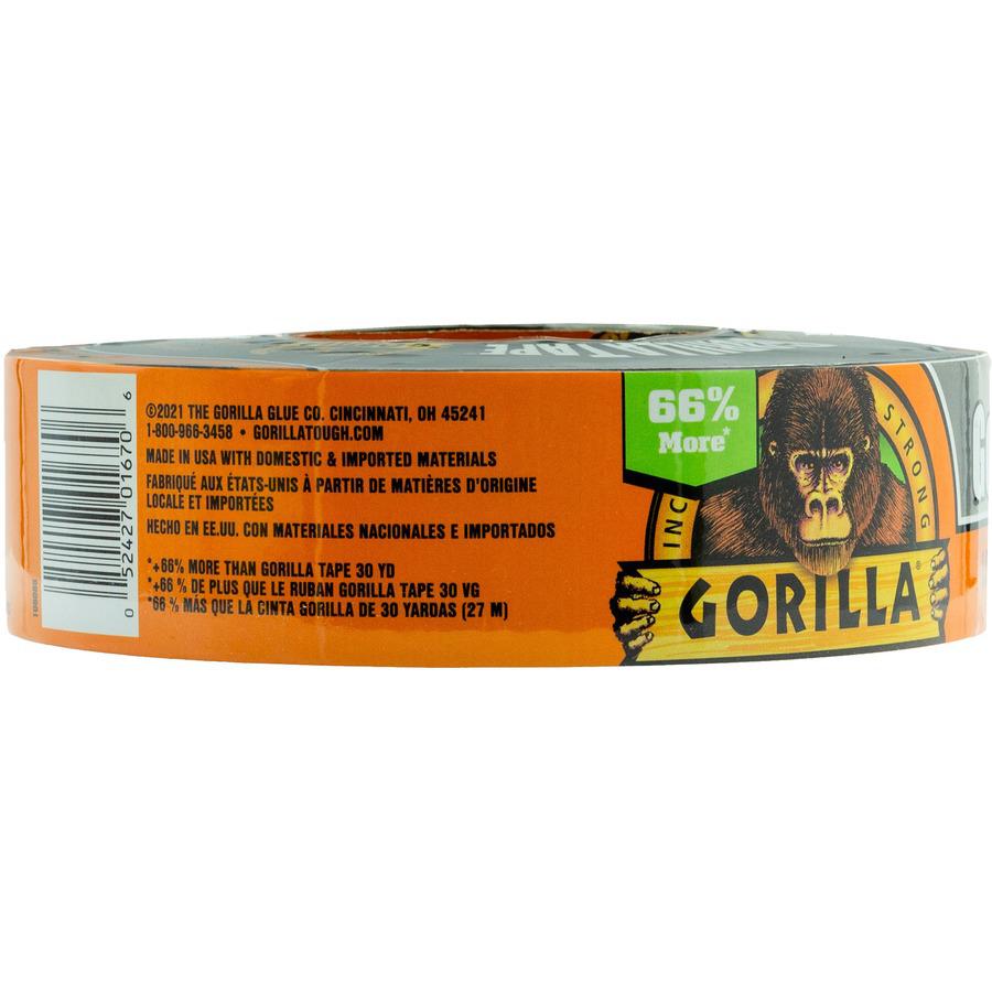 Gorilla Black Tape - 50 yd Length x 1.88" Width - 1 Roll - Black. Picture 5