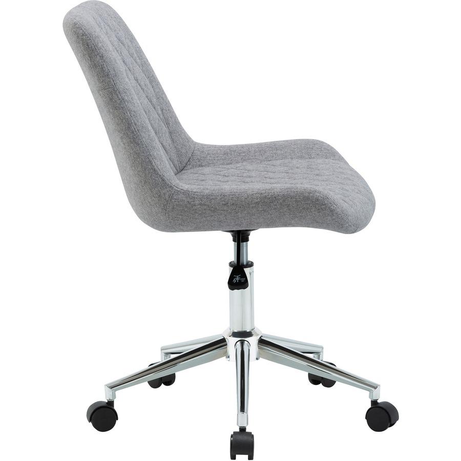 LYS Low Back Office Chair - Gray Plywood, Fabric Seat - Gray Plywood, Fabric Back - Low Back - 1 Each. Picture 11
