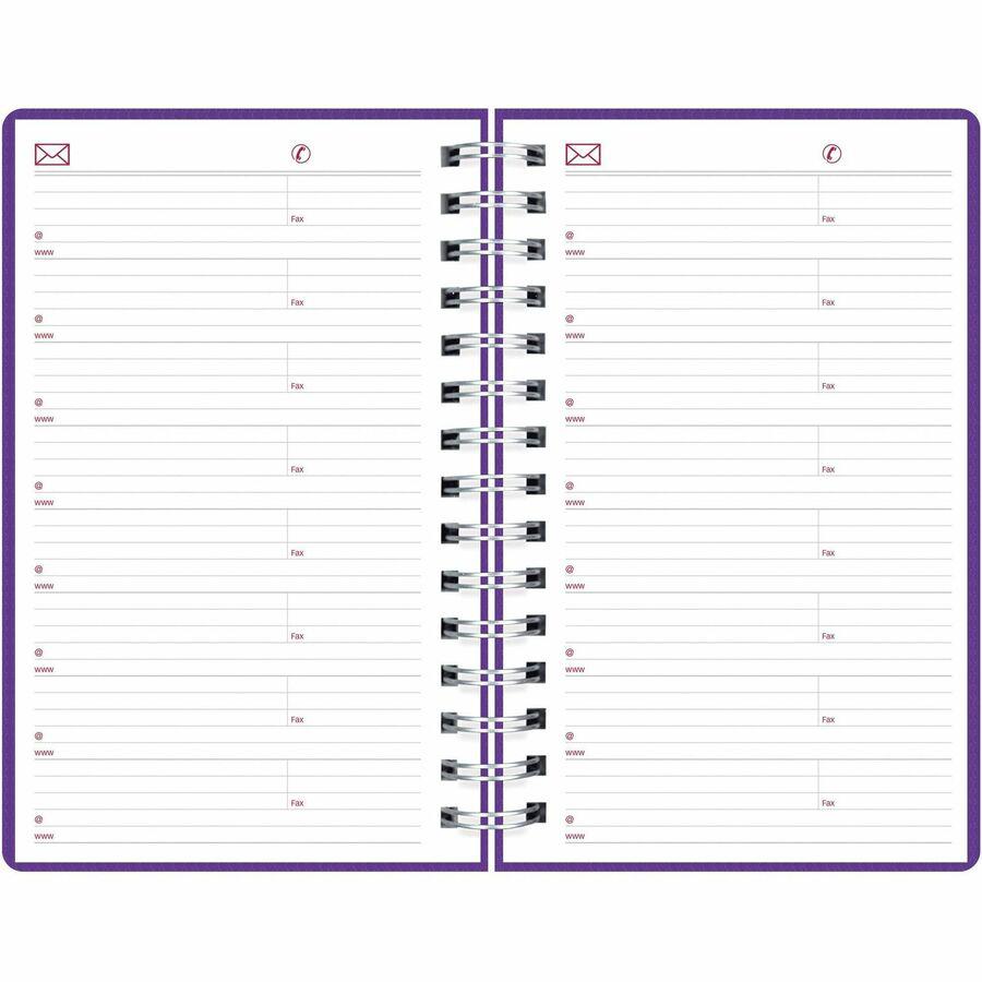 Brownline DuraFlex Daily Appointment Planner - Daily, Monthly - 12 Month - January 2024 - December 2024 - 7:00 AM to 7:30 PM - Half-hourly - 1 Day Single Page Layout 2 Month Double Page Layout - 5" x . Picture 8
