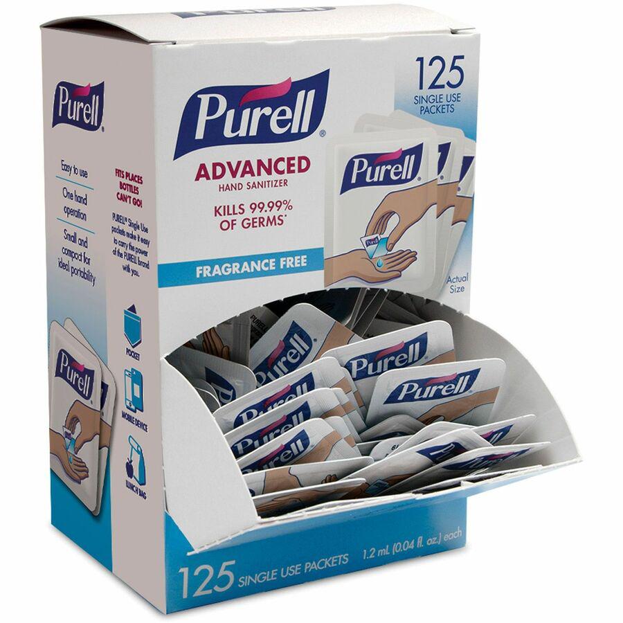 PURELL&reg; Advanced Hand Sanitizer Gel - Kill Germs - Hand - Clear - Durable - 125 Pack. Picture 3