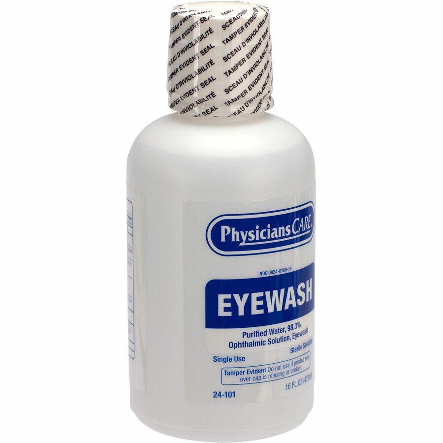 First Aid Only Sterile Ophthalmic Solution Eyewash - 16 fl oz - Sterile - For Eye Burning, Irritated Eyes - 1 Each. Picture 7