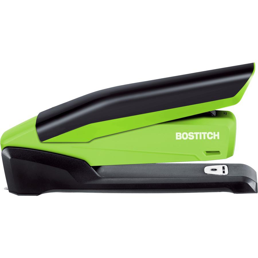 Bostitch InPower Spring-Powered Antimicrobial Desktop Stapler - 20 Sheets Capacity - 210 Staple Capacity - Full Strip - 1 Each - Green. Picture 10