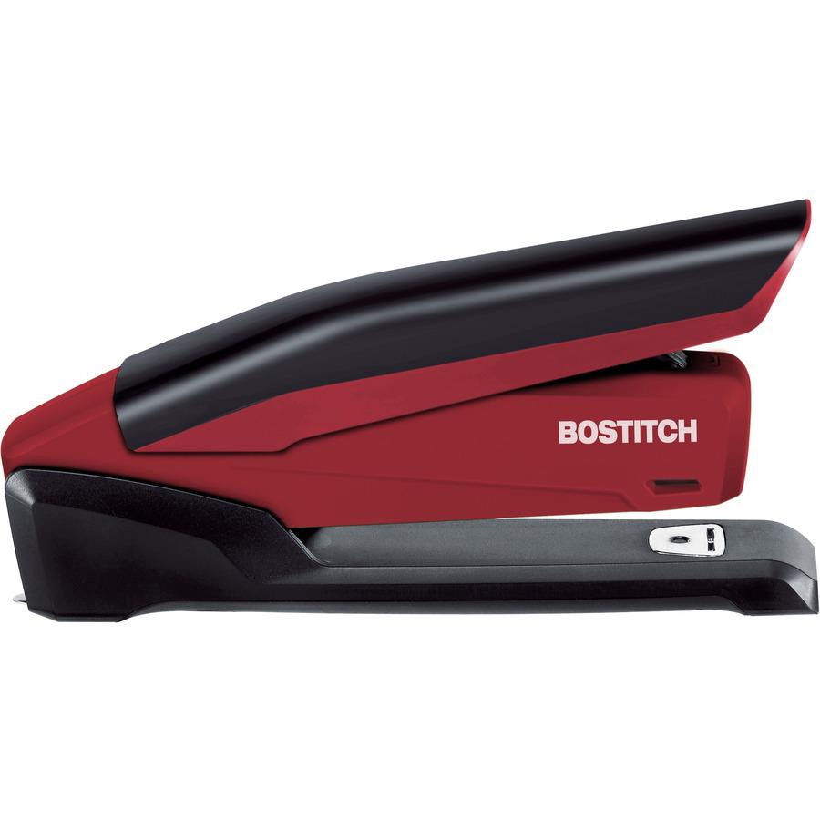 Bostitch InPower Spring-Powered Antimicrobial Desktop Stapler - 20 Sheets Capacity - 210 Staple Capacity - Full Strip - 1 Each - Red. Picture 10