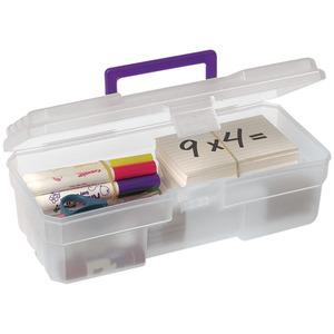 Akro-Mils 12" All-purpose Storage Box - External Dimensions: 6" Width x 12" Depth x 4" Height - Latching Closure - Plastic - Clear - 1 Each. Picture 2